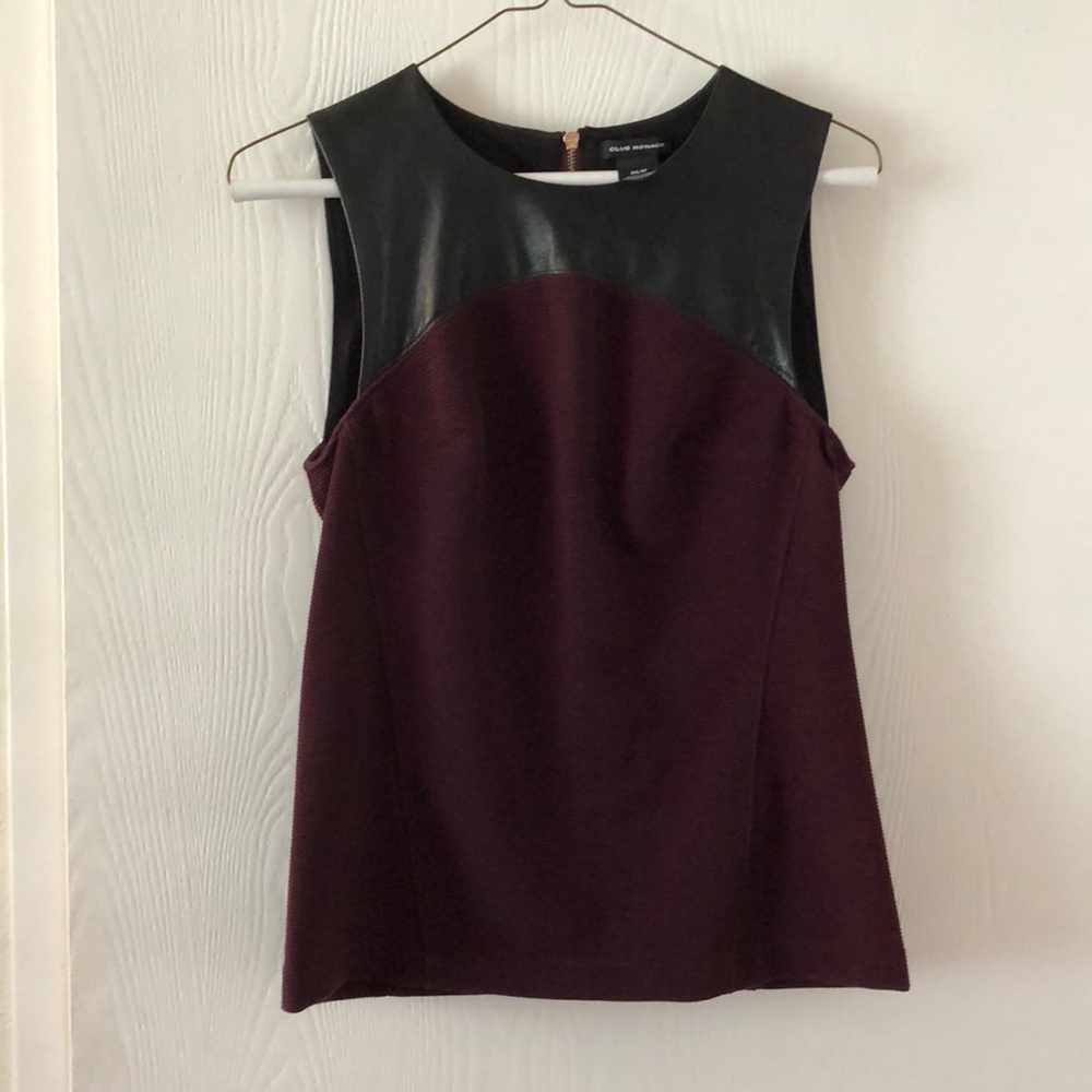 Club Monaco leather top - Picture 1 of 3